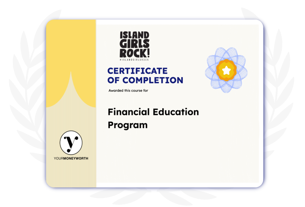 Islands Girl Rock Certificate of Completion